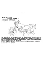 Предварительный просмотр 5 страницы Honda CB250 Night Hawk Owner'S Manual