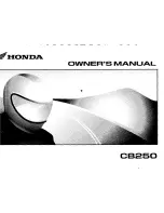 Предварительный просмотр 1 страницы Honda CB250 Nighthawk Owner'S Manual