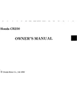 Предварительный просмотр 3 страницы Honda CB250 Nighthawk Owner'S Manual