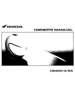 Honda CB400 A Owner'S Manual preview