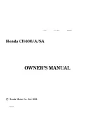 Предварительный просмотр 3 страницы Honda CB400 A Owner'S Manual