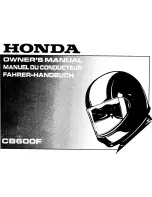 Honda CB600F Owner'S Manual preview