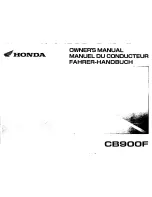 Honda CB900F Hornet Owner'S Manual preview