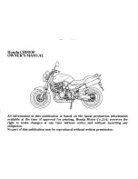 Предварительный просмотр 5 страницы Honda CB900F Hornet Owner'S Manual