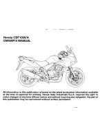 Предварительный просмотр 9 страницы Honda CBF 10000 Owner'S Manual