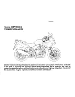 Предварительный просмотр 5 страницы Honda CBF1000 A Owner'S Manual