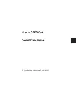 Preview for 5 page of Honda CBF500/A Owner'S Manual