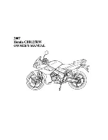 Предварительный просмотр 4 страницы Honda CBR 125RW 2007 Owner'S Manual