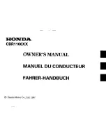 Предварительный просмотр 3 страницы Honda CBR1100XX Owner'S Manual