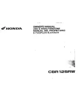 Предварительный просмотр 1 страницы Honda CBR125RW Owner'S Manual