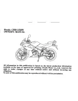 Предварительный просмотр 5 страницы Honda CBR125RW Owner'S Manual