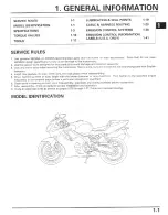 Предварительный просмотр 4 страницы Honda CBR600F4I 2001 Service Manual