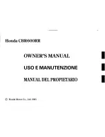 Предварительный просмотр 3 страницы Honda CBR600RP Owner'S Manual