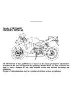 Предварительный просмотр 5 страницы Honda CBR600RP Owner'S Manual