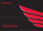 Honda CBR650RA Owner'S Manual предпросмотр