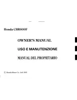 Предварительный просмотр 3 страницы Honda CBR6OOF Owner'S Manual