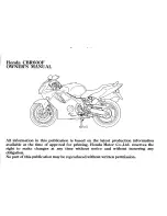 Предварительный просмотр 5 страницы Honda CBR6OOF Owner'S Manual