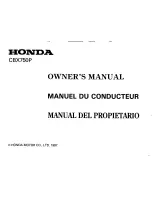 Предварительный просмотр 3 страницы Honda CBX750P Owner'S Manual