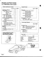 Предварительный просмотр 6 страницы Honda Civic 1196-1998 Service Manual