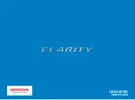Honda Clarity 2018 Owner'S Manual preview