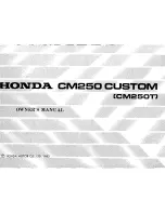 Preview for 1 page of Honda CM250T Owner'S Manual