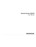 Preview for 1 page of Honda Connex SCD20 User Manual