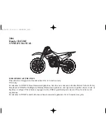 Preview for 2 page of Honda CRF 150R 2007 Owner'S Manual