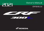 Honda CRF 300L 2021 Owner'S Manual preview