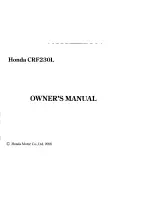 Preview for 3 page of Honda CRF230L Owner'S Manual