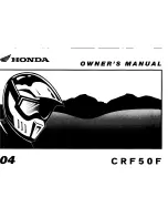 Honda CRF50F 2004 Owner'S Manual preview