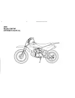 Preview for 3 page of Honda CRF70F Owner'S Manual