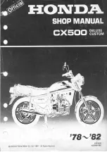 Предварительный просмотр 1 страницы Honda CX500 1978 Shop Manual