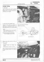 Предварительный просмотр 102 страницы Honda CX500 1978 Shop Manual