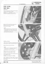 Предварительный просмотр 303 страницы Honda CX500 1978 Shop Manual