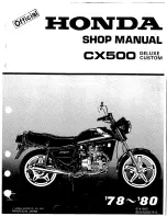 Preview for 1 page of Honda CX500 CUSTOM Shop Manual