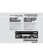 Preview for 1 page of Honda DEH-M6156ZH Owner'S Manual