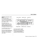 Предварительный просмотр 75 страницы Honda Del Sol 1995 Owner'S Manual