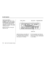 Предварительный просмотр 76 страницы Honda Del Sol 1995 Owner'S Manual