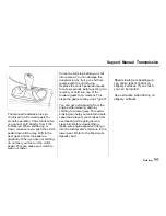 Предварительный просмотр 103 страницы Honda Del Sol 1995 Owner'S Manual