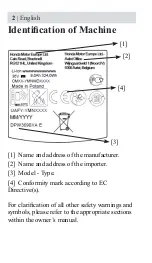 Предварительный просмотр 6 страницы Honda DPW3660XA Owner'S Manual