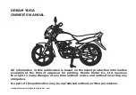 Предварительный просмотр 3 страницы Honda DREAM YUGA Owner'S Manual