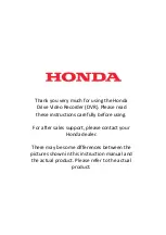 Preview for 3 page of Honda Drive Recorder User Manual