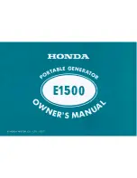 Honda E1500 Owner'S Manual предпросмотр