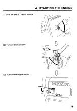 Предварительный просмотр 11 страницы Honda EB2200X Owner'S Manual