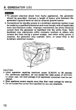 Предварительный просмотр 14 страницы Honda EB2200X Owner'S Manual