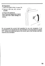 Предварительный просмотр 21 страницы Honda EB2500X Owner'S Manual