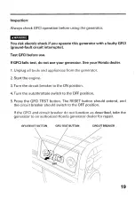 Предварительный просмотр 21 страницы Honda EB5000X Owner'S Manual