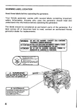 Предварительный просмотр 6 страницы Honda EB6500 Owner'S Manual