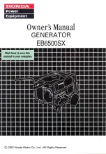 Предварительный просмотр 1 страницы Honda EB6500SX Owner'S Manual