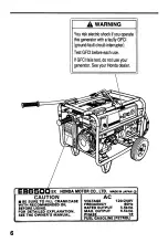 Предварительный просмотр 8 страницы Honda EB6500SX Owner'S Manual